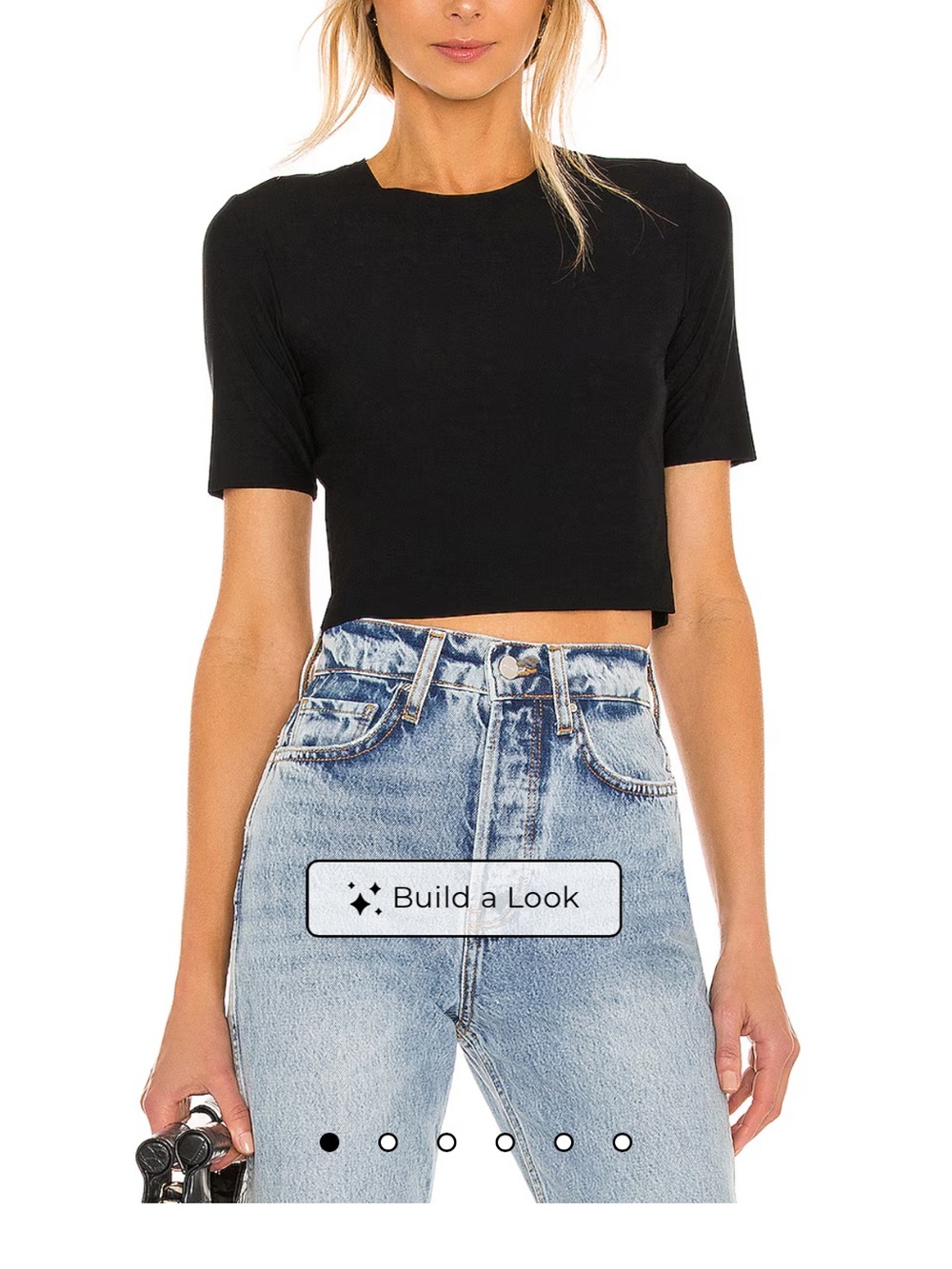 Commando Butter Cropped Tee in Black Small